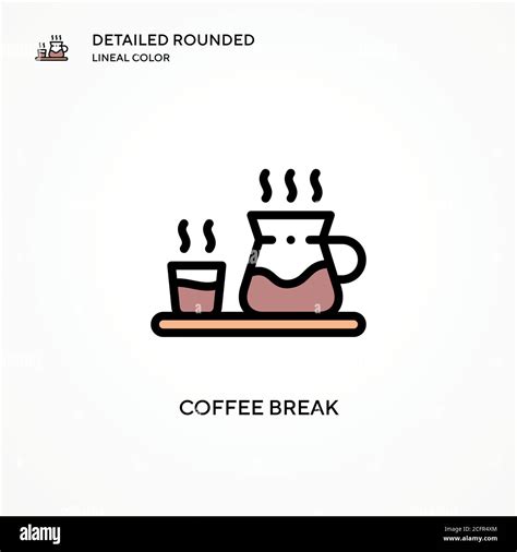 Coffee Break Vector Icon Modern Vector Illustration Concepts Easy To