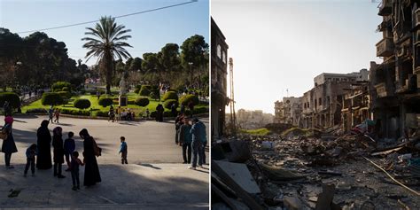 A Tale Of Two Cities In Aleppo Rubble On One Side Packed Restaurants