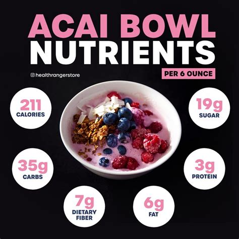 Acai Bowl Nutrients Acai Nutrition Facts Acai Nutrition Nutrition