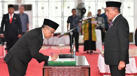 Foto Pengunduran Diri Marlindo Direstui Pj Gubsu Tunjuk Mulyono Jabat