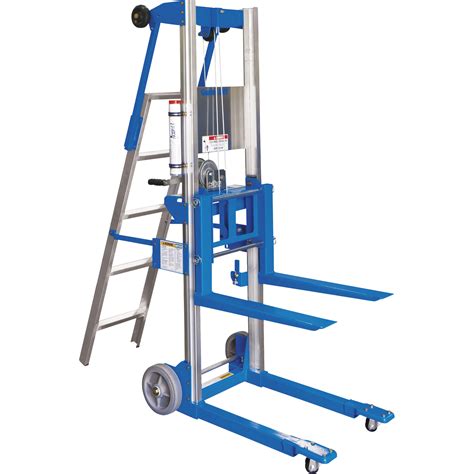 Genie Manual Material Lift With Ladder 4ft Lift 500 Lb Capacity