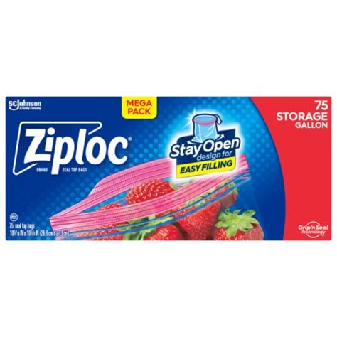 Ziploc Grip N Seal Gallon Storage Bags 75 Ct King Soopers