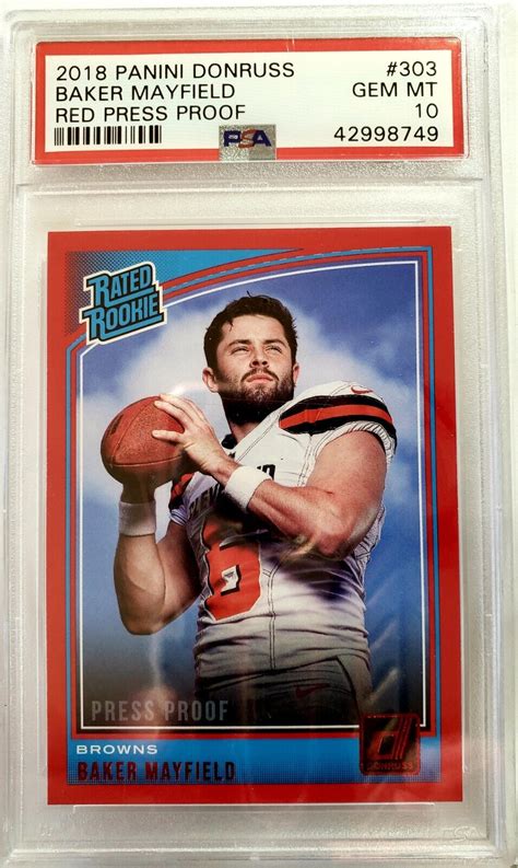 Baker Mayfield 2018 Donruss 303 Press Proof Red Price Guide Sports