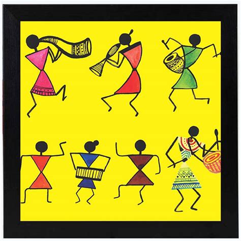 Beautiful Designs Of Warli Painting Wall Hanging 61 X 41cm With