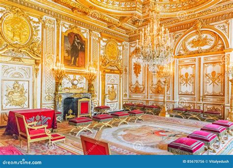 Fontainebleau Palace Interiors The Throne Room Editorial Photo Image