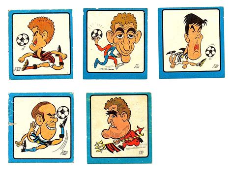 Calciatori PANINI Caricature PROSDOMICI 1969 70 5 Figurine Da