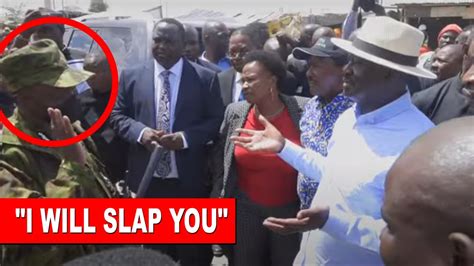 See What Raila Odinga Did To This Police Officer Who Blocked Him In