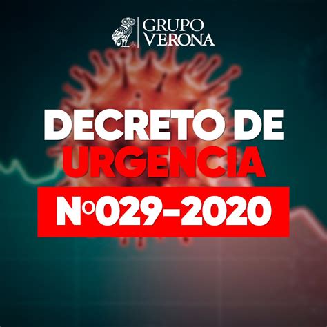 Decreto De Urgencia Nº029 2020 Vip Verona