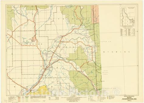 Map Idaho Idaho Transportation Map Highways Railroads