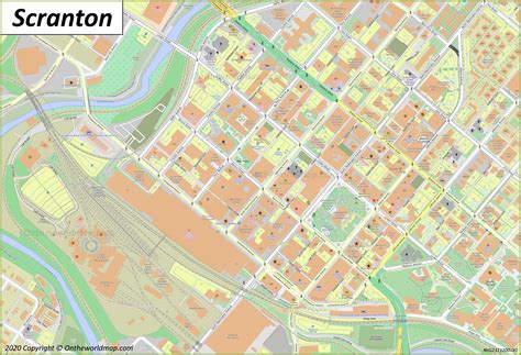Scranton Downtown Map - Ontheworldmap.com