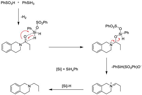 Proposed mechanism for tertiary amide reduction by developed ...