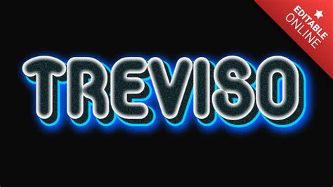 Treviso | Blue Neon | Text Effect Generator