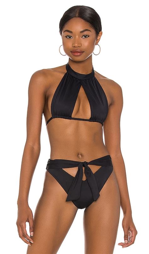 Frankies Bikinis Cupid Bikini Top In Black Revolve