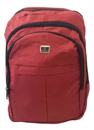 Mochila Con Correa Reforzada Para Port Til Roja Mercadolibre