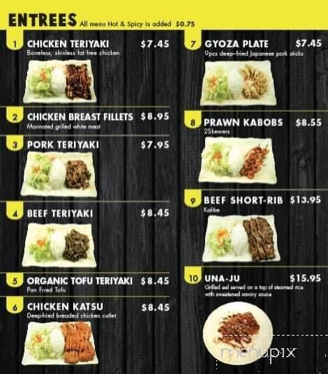 Menu Of Miako Teriyaki Restaurant In Shelton Wa 98584