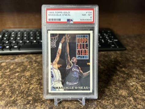 Topps Shaquille O Neal Gold Orlando Magic Hof Psa Nm Mt