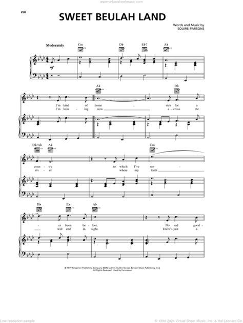 Sweet Beulah Land Sheet Music For Voice Piano Or Guitar Pdf