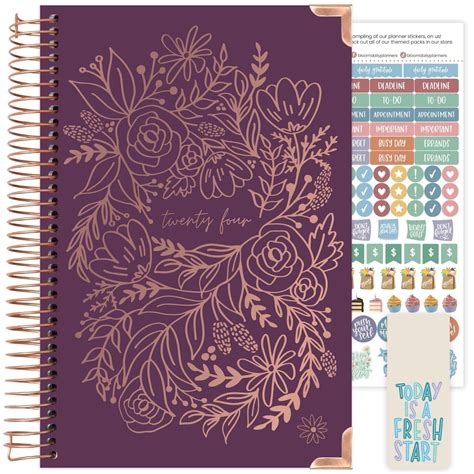 Bloom Daily Planners 2024 Hard Cover Planner 55 X 825 Embroidery