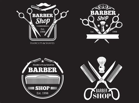 barber shop logo design with background 25770689 Vector Art at Vecteezy