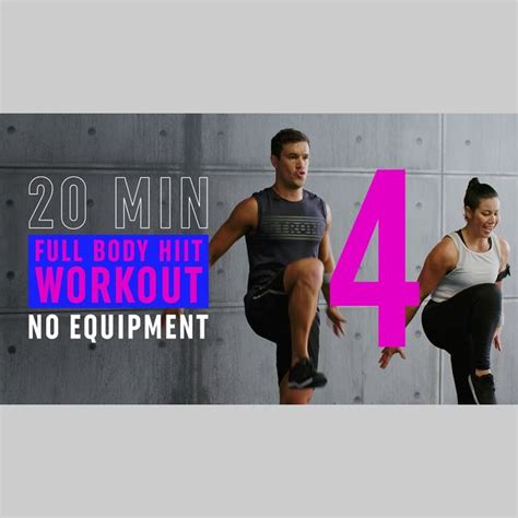 20 Min Full Body Hiit Workout 4 Intense Fat Burning And Toning Cardio