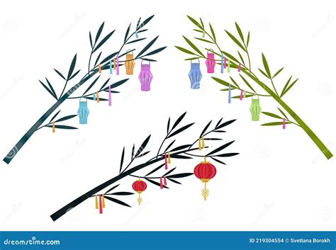 `tanabata` Of Japanese Traditional Event Cartoon Vector Cartoondealer