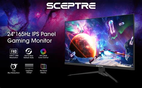 Sceptre Ips 24” Gaming Monitor 165hz 144hz Full Hd 1920 X 1080 Freesync Eye Care Fps Rts