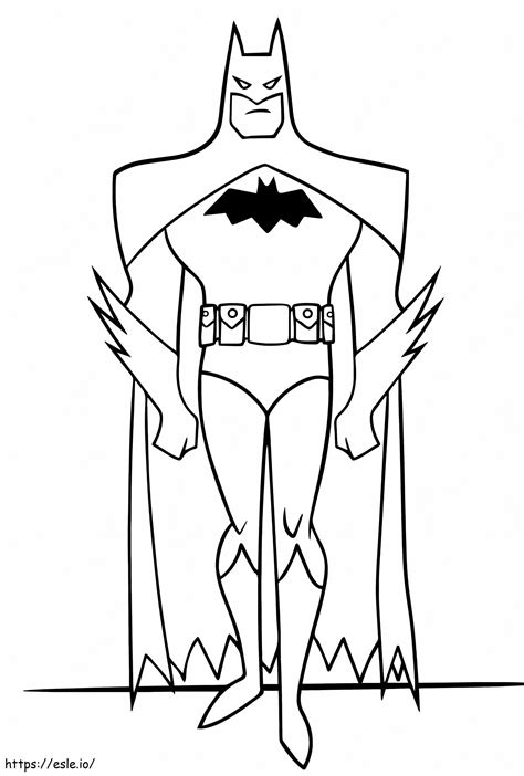 Batman Is Standing Coloring Page