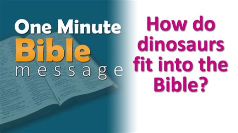 How Do Dinosaurs Fit Into The Bible Youtube