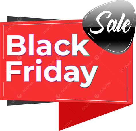 รูปขายวันศุกร์สีดำ ป้ายพับสีแดง แบนเนอร์ Png Black Friday การขาย ธงภาพ Png และ Psd สำหรับ