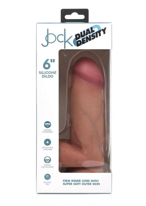 Buy Jock Dual Density Silicone Dildo With Balls In Vanilla Online