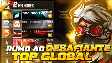 Free Fire Ao Vivo Pontosrumo Desafiante Top Global Bugando