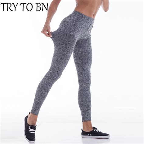 Try To Bn 15 Colors Sexy Bodybuilding Low Waist Leggings Women Sexy Hip