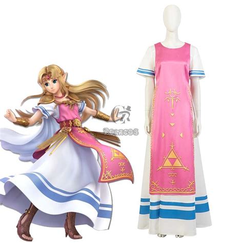 The Legend of Zelda Super Smash Bros Princess Zelda Cosplay Costume