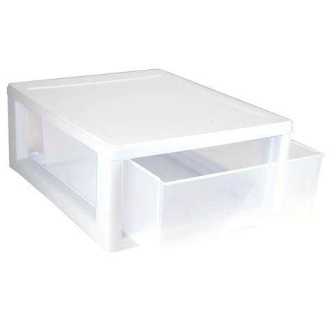 Sterilite 16 Quart Clear Plastic Stacking Storage Drawer Container Box