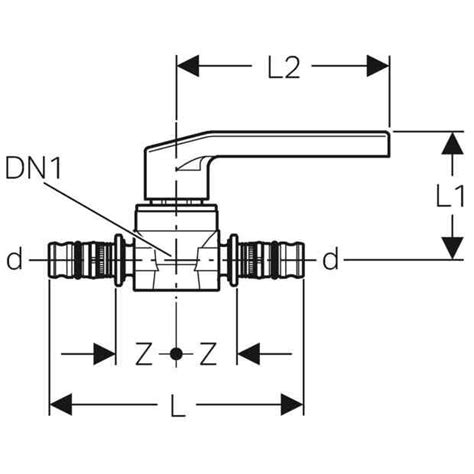 Geberit Plumbing Fittings Mepla Ball Valve D With Control Lever