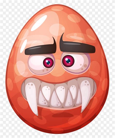 Egg With Angry Face Premium Vector Png Similar Png