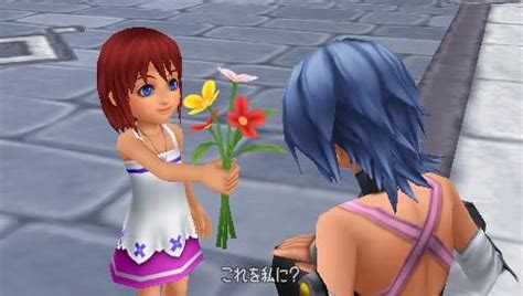 Kairi Gives Her Flower To Aqua For Saving Her Life At Radiant Garden