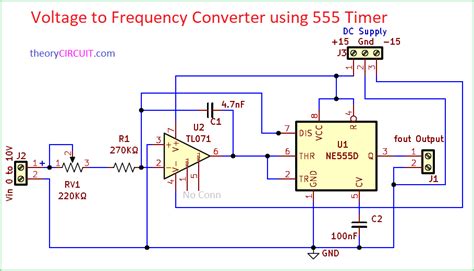 Voltage to Frequency Converter using 555 Timer - theoryCIRCUIT - Do It Yourself Electronics Projects