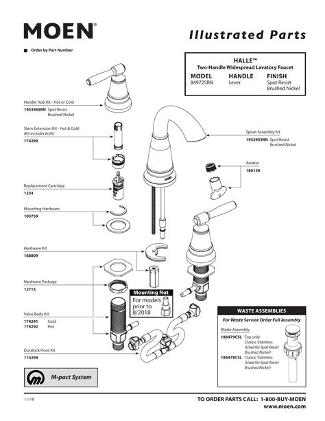 Moen Bathroom Sink Faucet Repair Parts Rispa