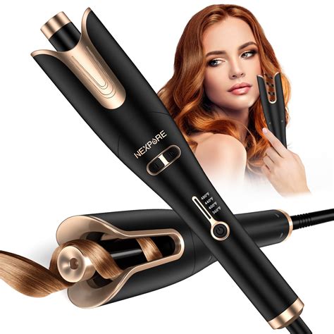 Nexpure Curling Ironscurling Iron Professional With 1 Large Rotating Barrelsalon Curl Hair