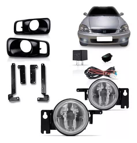 Kit Farol Milha Civic Completo Para Honda Civic Frete Gr Tis