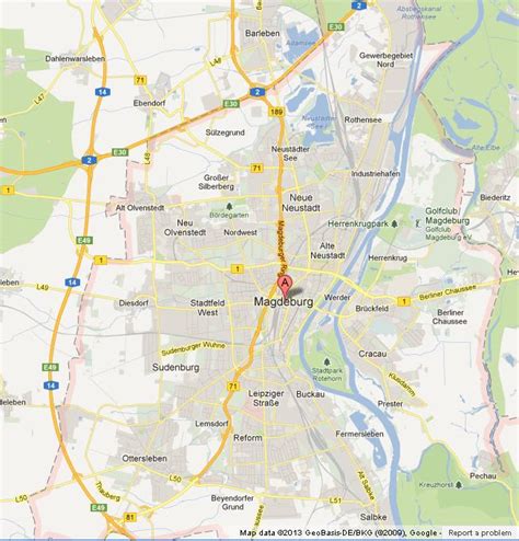 Map of Magdeburg