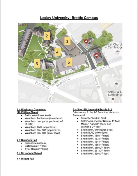 Lesley University Campus Map