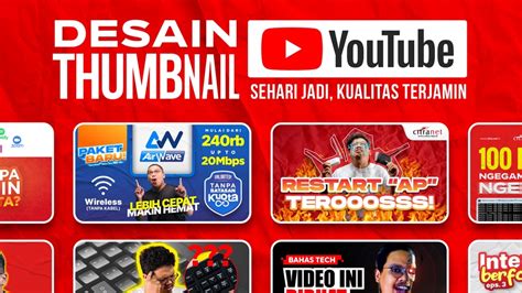 Jasa Desain Thumbnail Youtube Sehari Jadi