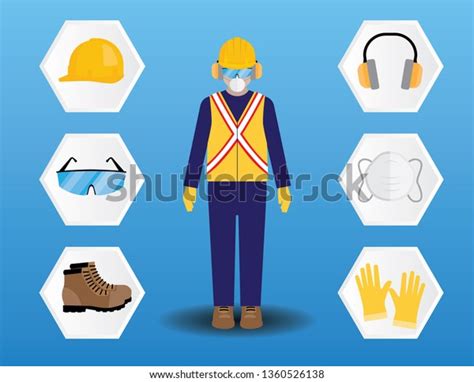 Personal Protective Equipment Vector Stock Vector Royalty Free 1360526138