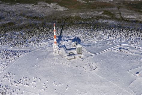 Luftaufnahme Schierke Winterluftbild Funkturm Und Sendeanlage Auf Der