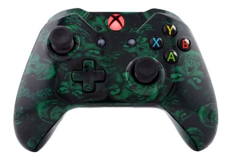 Mad Green Skull Hydro Dipped Xbox One Dual Paddle Wireless Controller