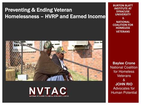 PPT Preventing Ending Veteran Homelessness HVRP And Earned Income