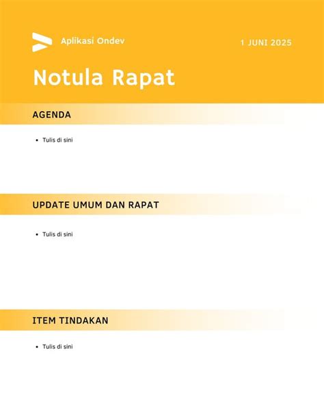 Gratis Contoh Notulen Rapat Keren Canva