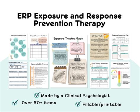 ERP Worksheets Exposure And Response Prevention Therapy Exposure